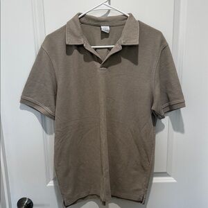 Zara Men's Tan Polo Shirt